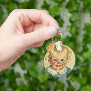Porte-clés Enfant scandinave blond mignon vintage avec boucle