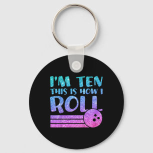 Porte-clés Enfants 10e anniversaire filles Bowling cadeau - I