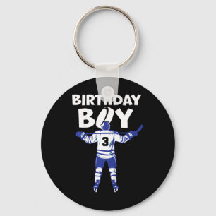 Porte-clés Enfants 3ème Anniversaire Hockey sur Glace 3 Ans T