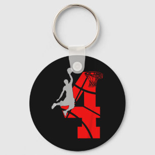 Porte-clés Enfants 4 ans 4ème Basketball Anniversaire FêteThè