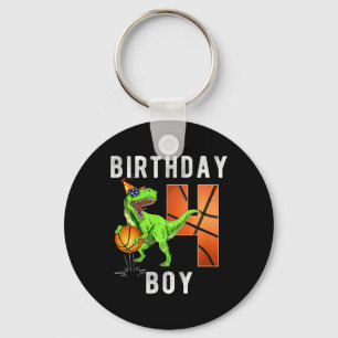 Porte-clés Enfants 4e anniversaire pour le basket-ball garçon