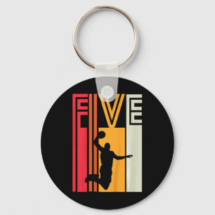 Porte-clés Enfants 5e anniversaire Basketball Lover cadeau 5