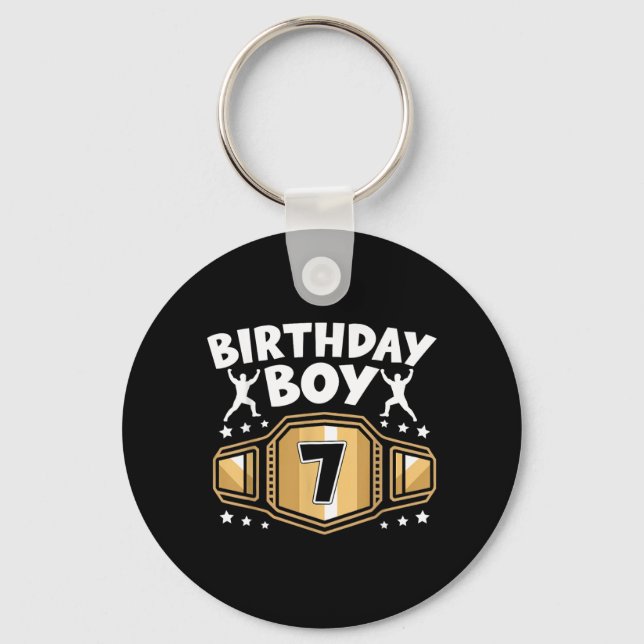 Porte-clés Enfants 7e anniversaire garçon lutte 7 ans (Recto)