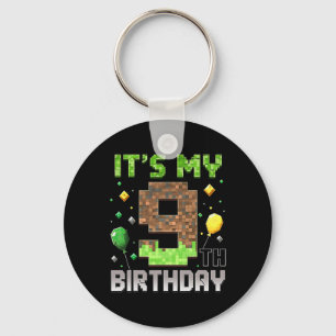Porte-clés Enfants 9e anniversaire Joueur Pixel 9 ans Vidéo G