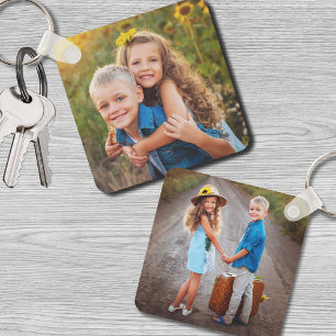 Porte-clés Enfants à double face personnalisés deux photos