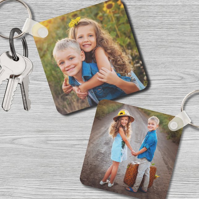 Porte-clés Enfants à double face personnalisés deux photos (Custom Double Sided Kids Two Photo keychain)