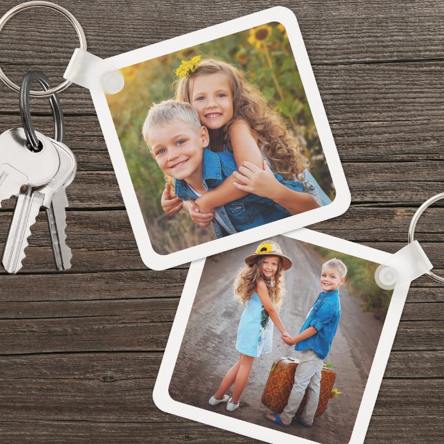 Porte-clés Enfants à double face personnalisés deux photos (Custom Double Sided Kids Two Photo keychain)