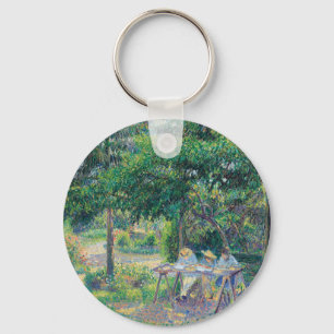 Porte-clés Enfants attablés dans le jardin Camille Pissarro