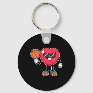 Porte-clés Enfants Bysketbyll Joueur Coeur Valentines Jour Cu