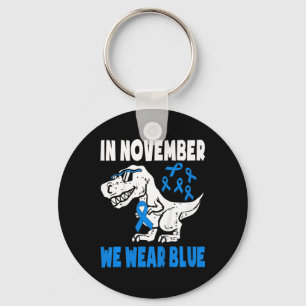 Porte-clés Enfants En Novembre Nous Portons Blue Diabetes Sen