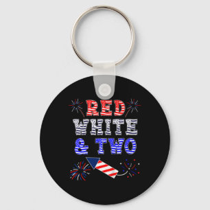 Porte-clés Enfants Enfants 2e anniversaire Juillet 4 American