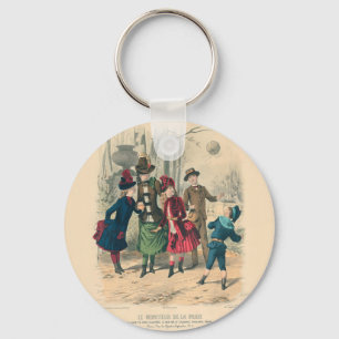 Porte-clés Enfants Famille Antique Victorienne Enfant