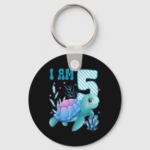 Porte-clés Enfants j'ai 5 ans 5ème anniversaire Tortues de me