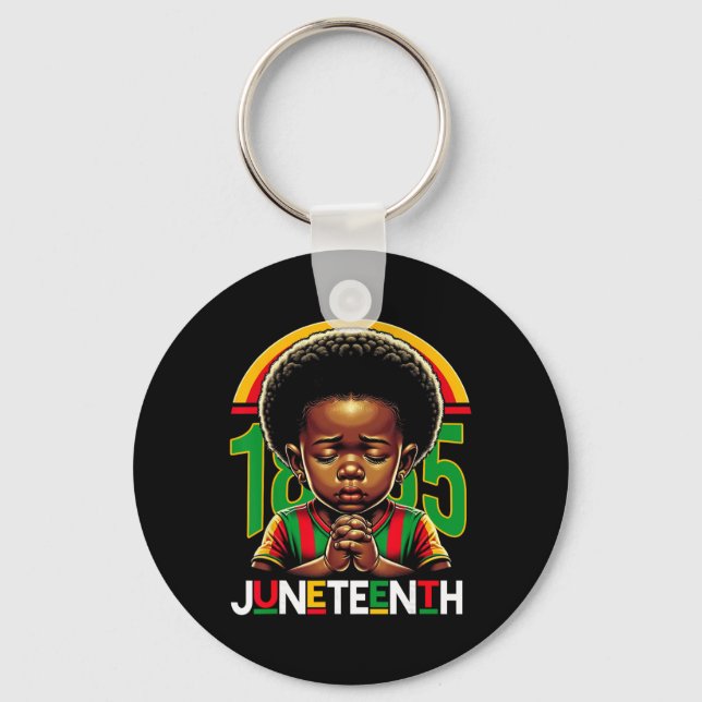 Porte-clés Enfants Juneteenth Prince 1865 Mois de l'histoire  (Recto)