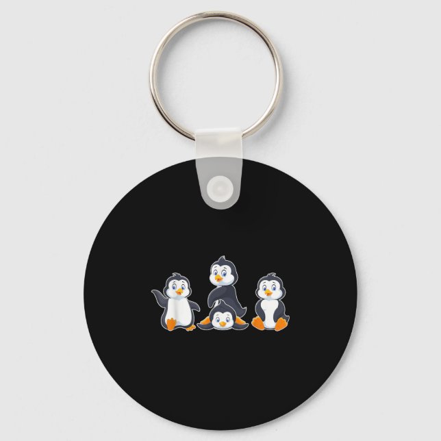 Porte-clés Enfants Mignon Animal Manchot  (Recto)