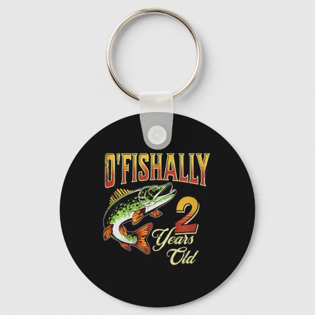 Porte-clés Enfants O'fishally 2 Ans Thème Pêche 2e Anniversai (Recto)
