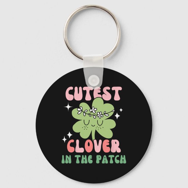 Porte-clés Enfants Plus Mignon Trèfle Dans Le Patch Enfant En (Recto)