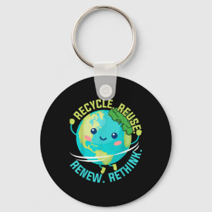 Porte-clés Enfants Recycler Réutiliser Repenser Repenser Jour