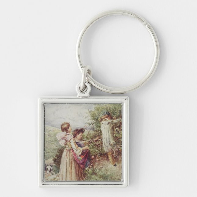 Porte-clés Enfants sélectionnant des mûres, 19ème siècle (Devant)