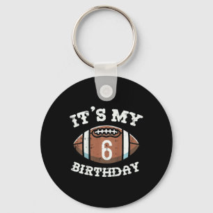 Porte-clés Enfants Son 6e anniversaire Football américain 6 a