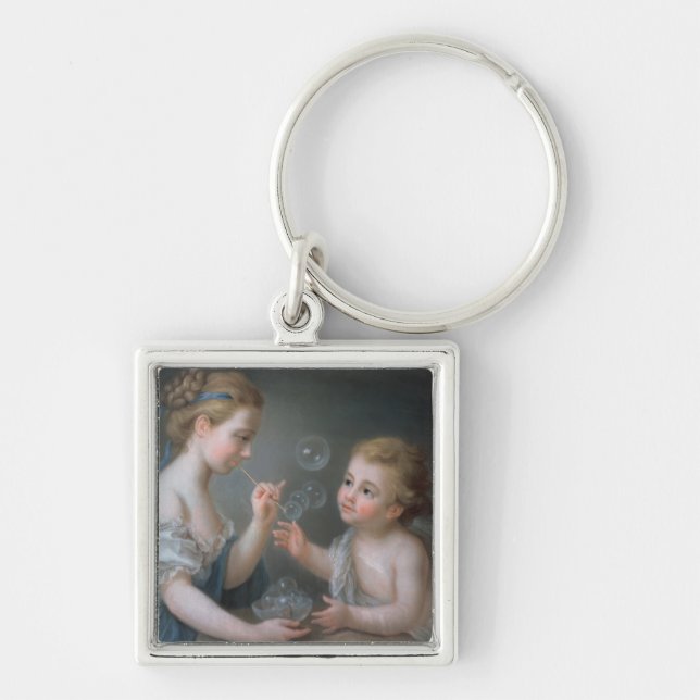 Porte-clés Enfants soufflant des bulles (Devant)