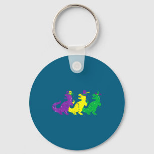 Porte-clés Enfants Trex Dinosaures Violet Jaune Dessin
