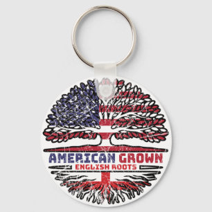 Porte-clés England English US American USA United States Tree