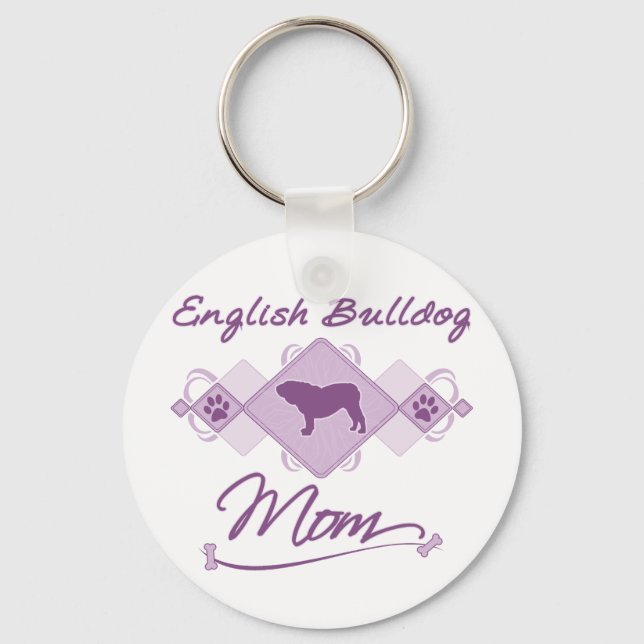 Porte-clés English Bulldog Maman (Recto)