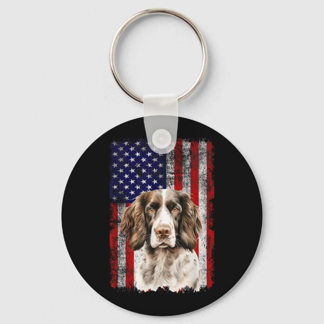 Porte-clés English Springer Spaniel Amoureux des Chiens Drape (Recto)