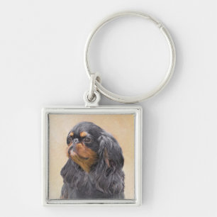 Porte-clés English Toy Spaniel Peinture Animal Art original