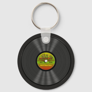 Porte-clés Enregistrement de vinyle de reggae personnalisé