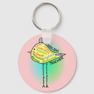 Porte-clés Enseignant anglais Cadeaux "Grammar Bird"