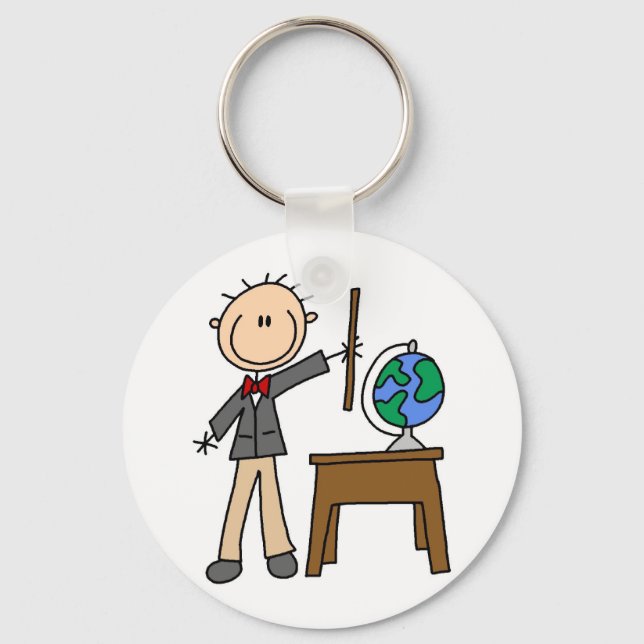 Porte-clés Enseignant Avec Globe (Recto)