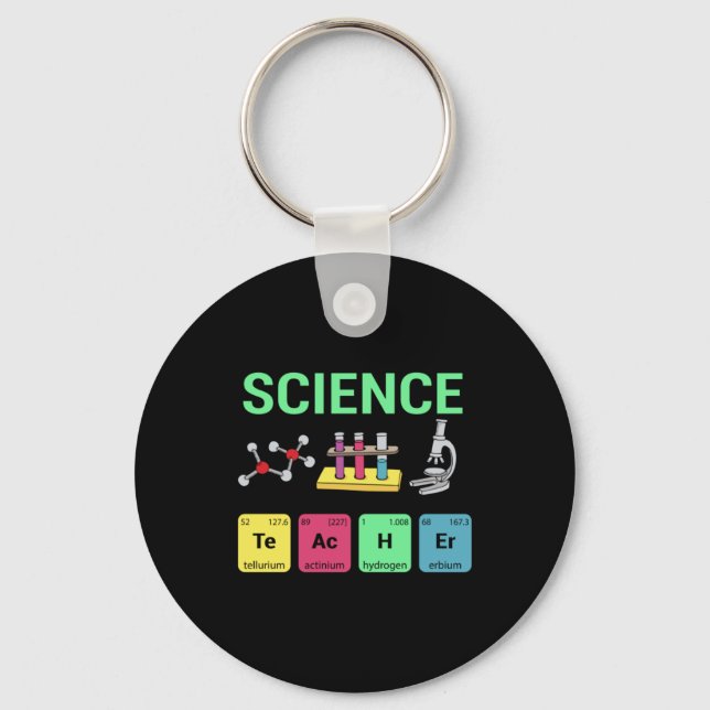 Porte-clés Enseignant Cadeau Sciences Définition de l'enseign (Recto)