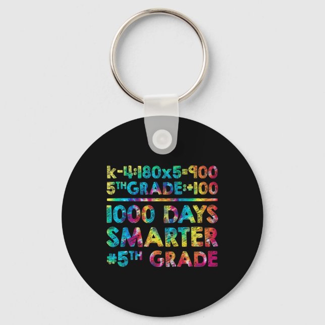 Porte-clés Enseignant De 1000 Jours Plus Intelligent 100 Jour (Recto)