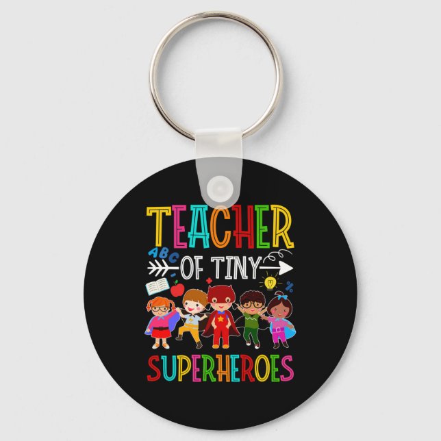 Porte-clés Enseignant de maternelle pré-K de minuscules super (Recto)