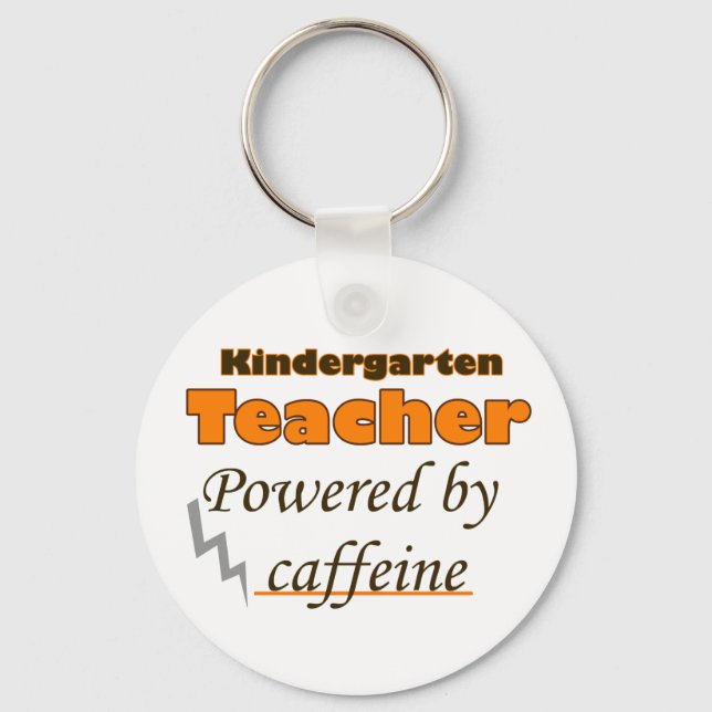 Porte-clés Enseignant de maternelle stimulé par la caféine (Recto)