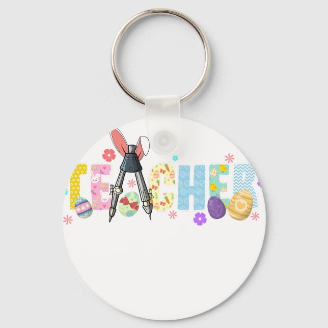 Porte-clés enseignant de Pâques, rétro, vintage (Recto)
