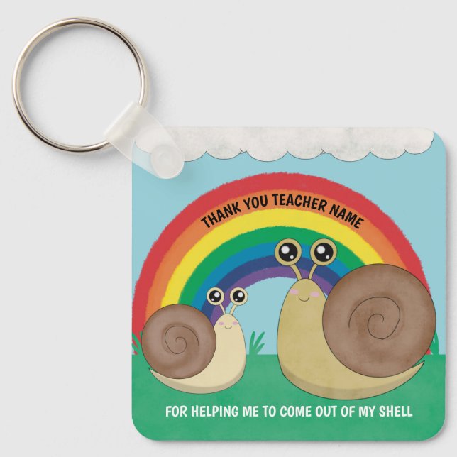 Porte-clés Enseignant Merci (Recto)