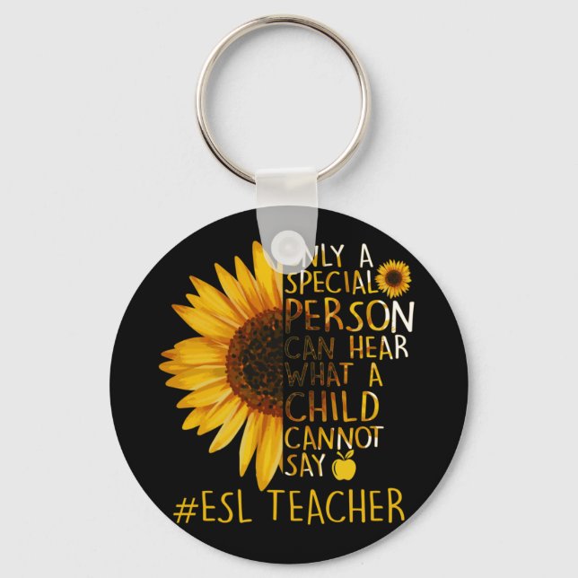 Porte-clés Enseignant spécial Tournesol ESL (Recto)