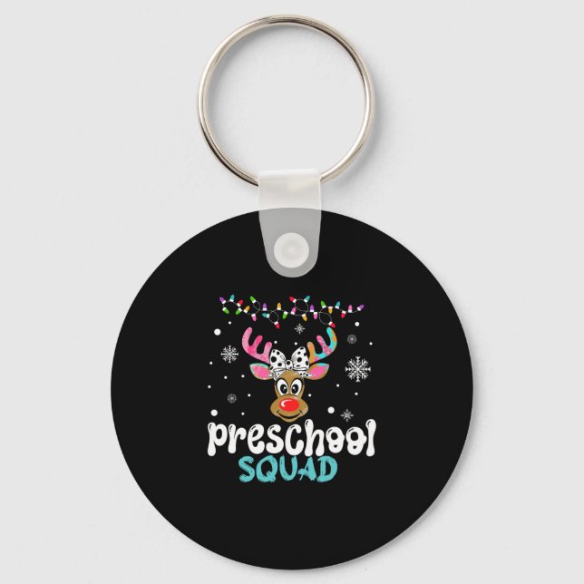 Porte-clés Enseignante de maternelle Noël équipe de maternell (Recto)