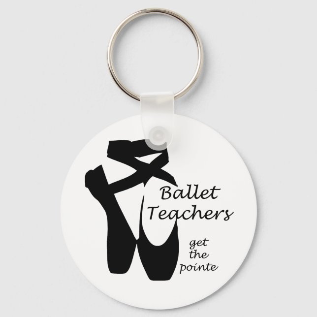 Porte-clés Enseignants de ballet Ballerina Pointe Chaussures  (Recto)
