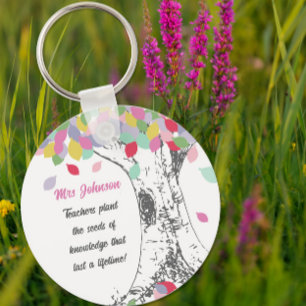 Porte-clés Enseignants Plante la graine de la connaissance Ar