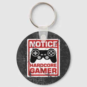 Porte-clés Enseigne inconditionnelle d'avis de Gamer