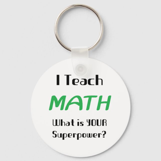 Porte-clés enseignement des mathématiques (Recto)