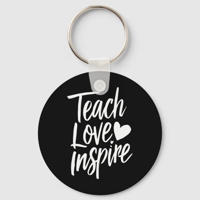 Porte-clés Enseigner Amour Inspirer Cadeau de la fête des ens (Recto)
