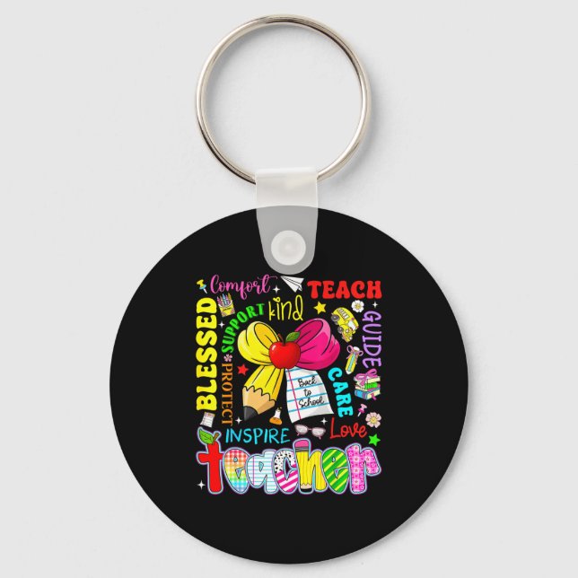 Porte-clés Enseigner Amour Inspirer Enseignant Enfants Crayon (Recto)