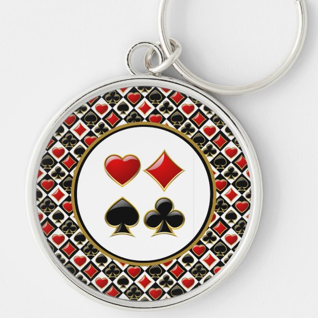 Porte-clés Enseignes de cartes de poker  (Devant)