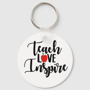 Porte-clés Enseignez l'amour inspirent le porte - clé de mot