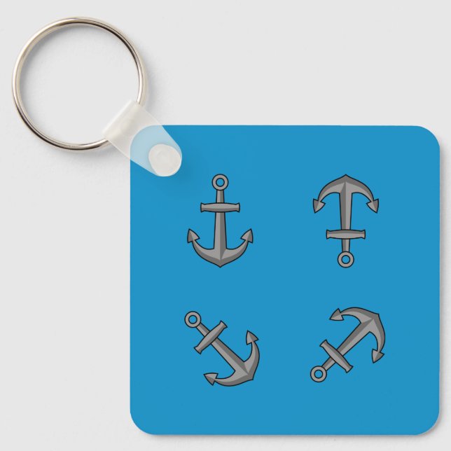Porte-clés Ensemble d'Ancres pour bateaux à cartons (Recto)